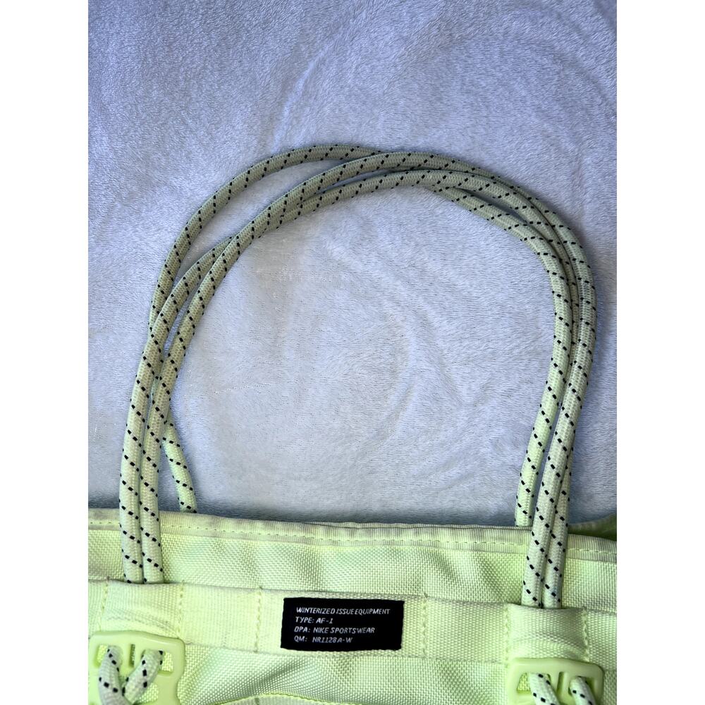 Nike AF1 Utility Tote Bag Neon Green Rope Handle Sportswear Carryall